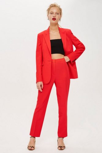 TOPSHOP Coral high waisted suit
