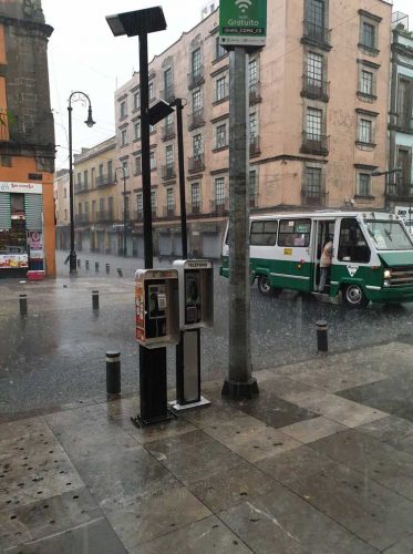 Rainy Mexico City Street