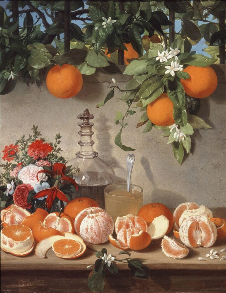 Bodegon de naranjas by Rafael Romero Barros